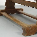 Rustic farmhouse oak refectory coffee table