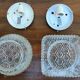 Pair of 1970s molded glass ceiling or wall light globes