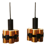 Hanging lamps designed by Werner Schou for his own company Coronell Elektro 1960-1970s.