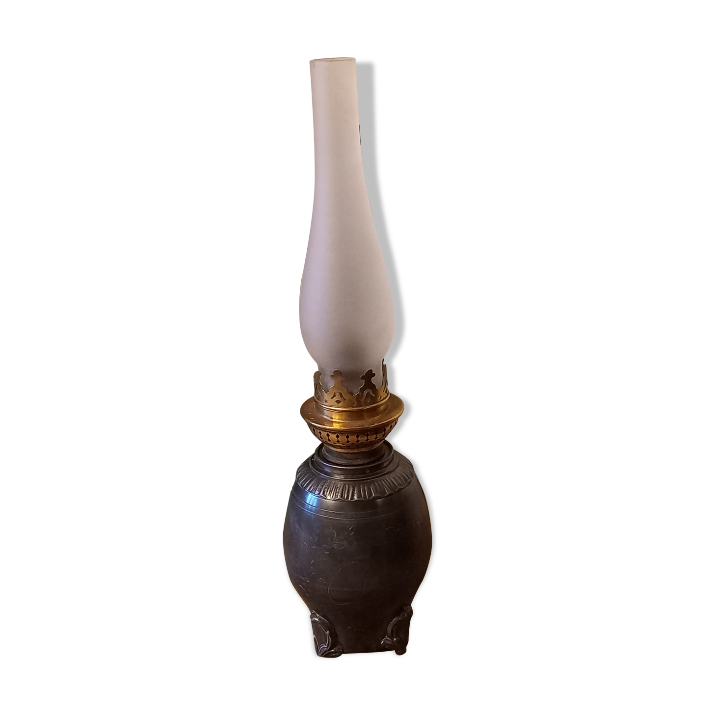 Lampe De Chevet Vintage En étain – 19 Cm – Classique – Bouton-poussoir