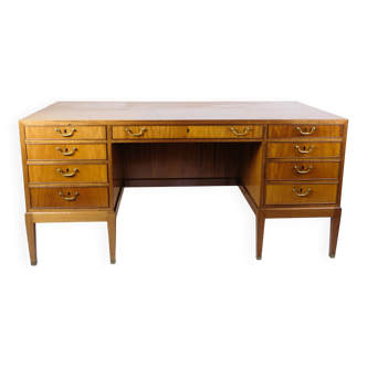 Freestanding Diplomat Desk made In Mahogany By Frits Heningsen From 1930s