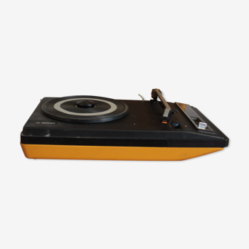 Electrophone, vintage orange turntable Functional Philips 133