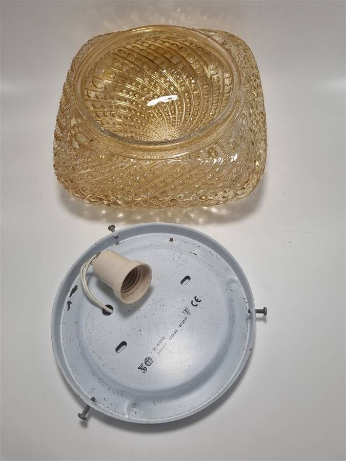 Iridescent glass ceiling light