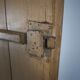 18th century Dutch witwerk cabinet with original key & faux Delft decoration