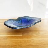 Large vintage blue ceramic empty pocket