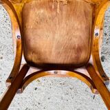 Bistro stool, curved wood by Stella, circa 1950s