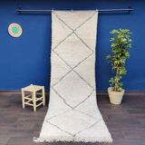 Tapis de couloir beni ouarain losanges creux 97x300cm