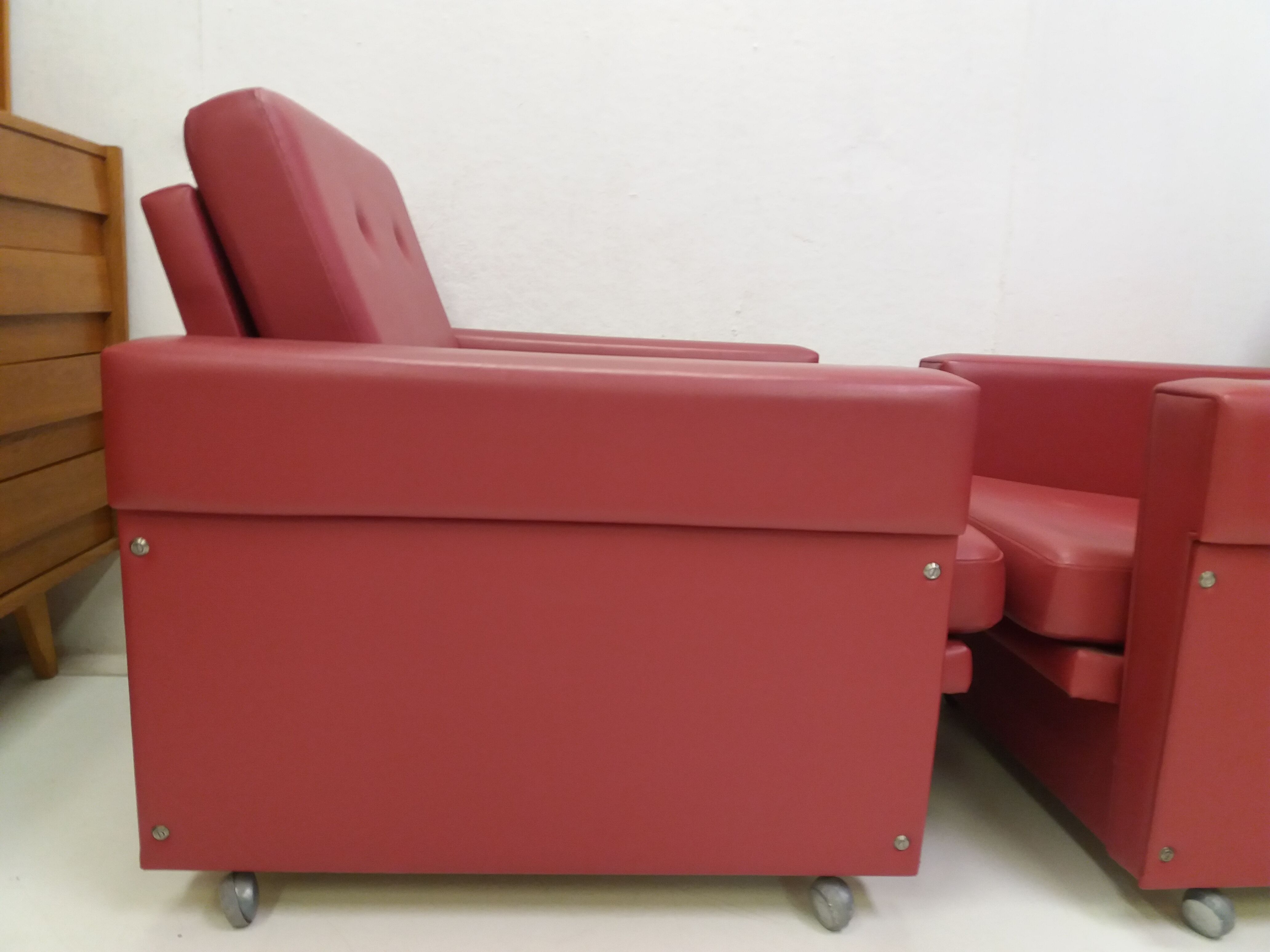 1970 Pair of Brussels style armchairs, Czechoslovakia