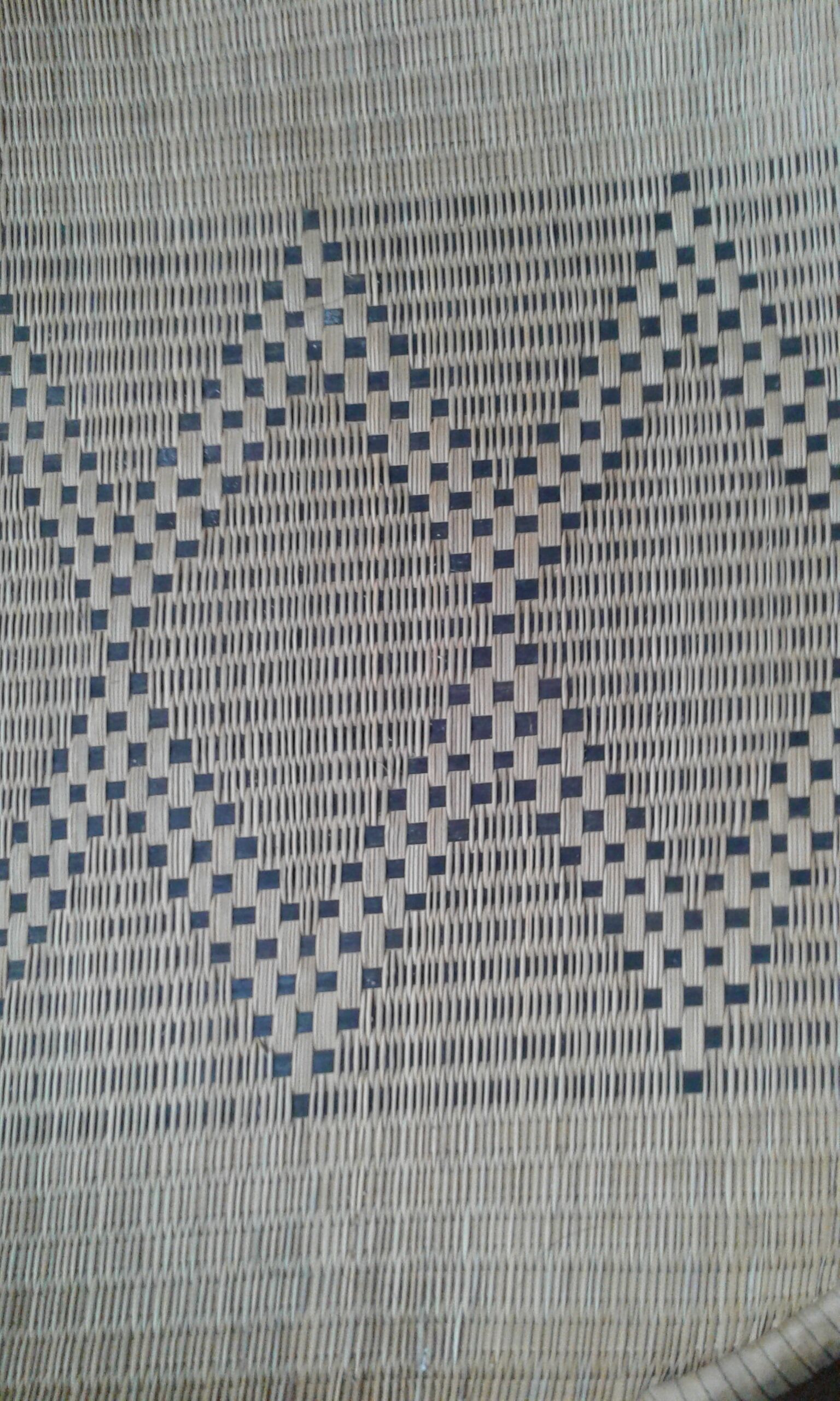 African braid basket mural