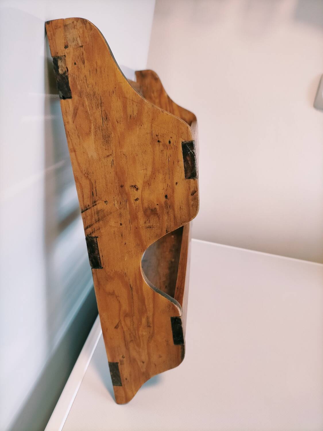 Vintage wooden wall shelf