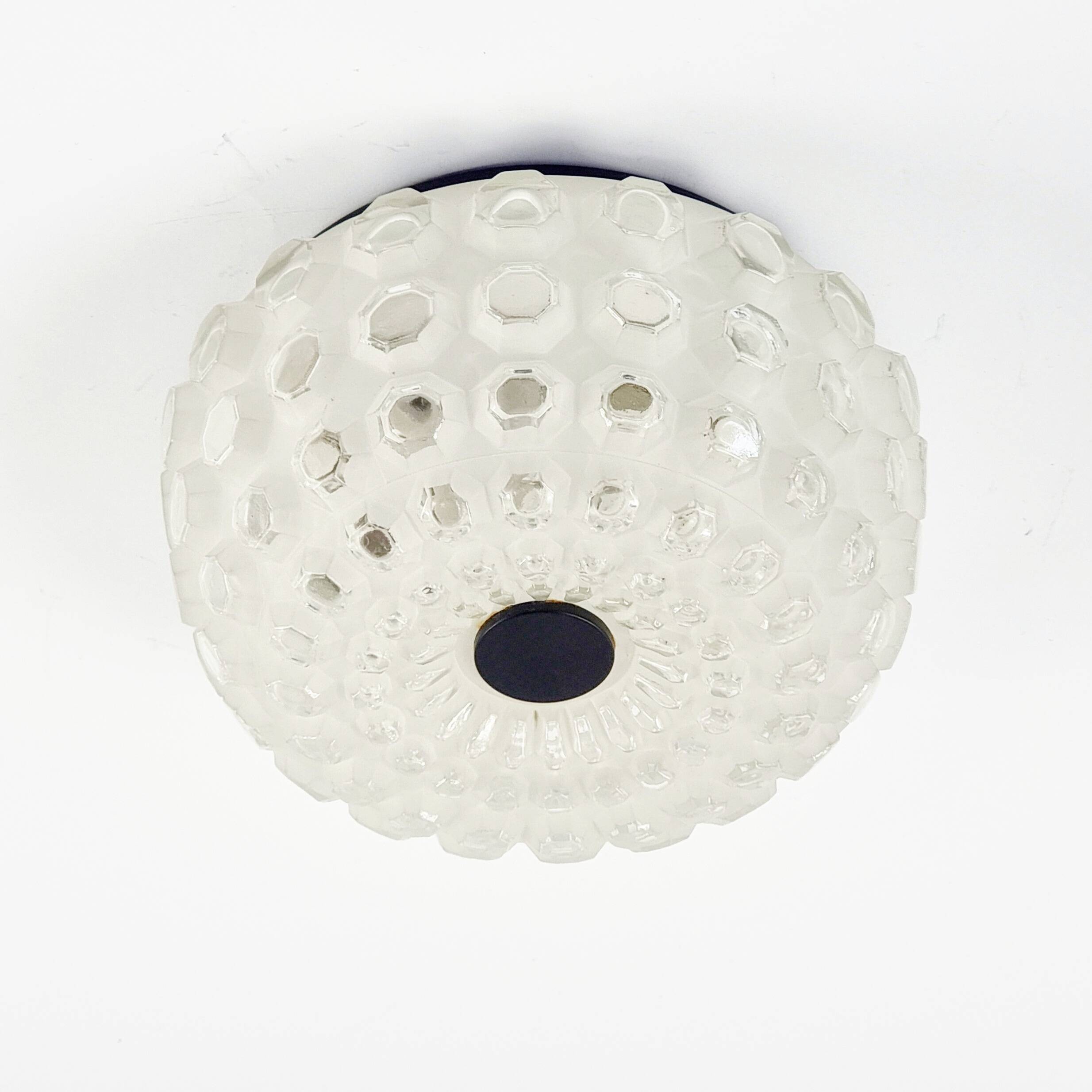 Mid-Century Bubble Glass Flush Mount from Limburg, Germany, 1960s