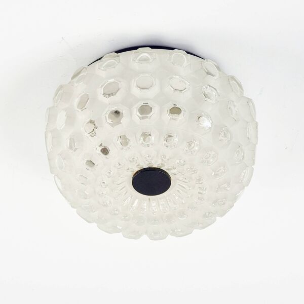 Plafonnier en verre à bulles du milieu du siècle de Limburg, Allemagne, années 1960
