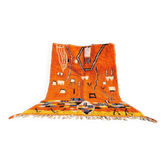 Orange Beni Ouarain Moroccan rug 300x200 cm – graphic patterns