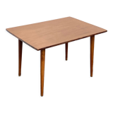 Wooden coffee table with compass leg