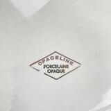 Large white opaque porcelain dish from Salins