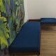 Daybed bench sofa angle teak and Scandinavian rosewood