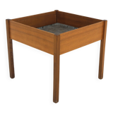 Scandinavian teak and metal planter, Sweden, 1960