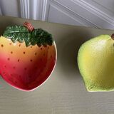 Strawberry and lemon slushy cups