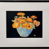 Early 20th Century Still Life Painting Black Frame