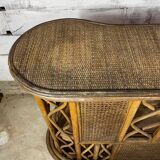 Rattan and wicker bar