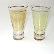 Service à orangeade - 6 verres couleurs irisés nacrés - Cristal - Italie