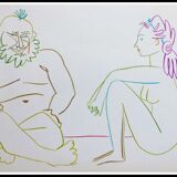 Lithograph Pablo Picasso Drawings by Vallauris plate XIV 1954