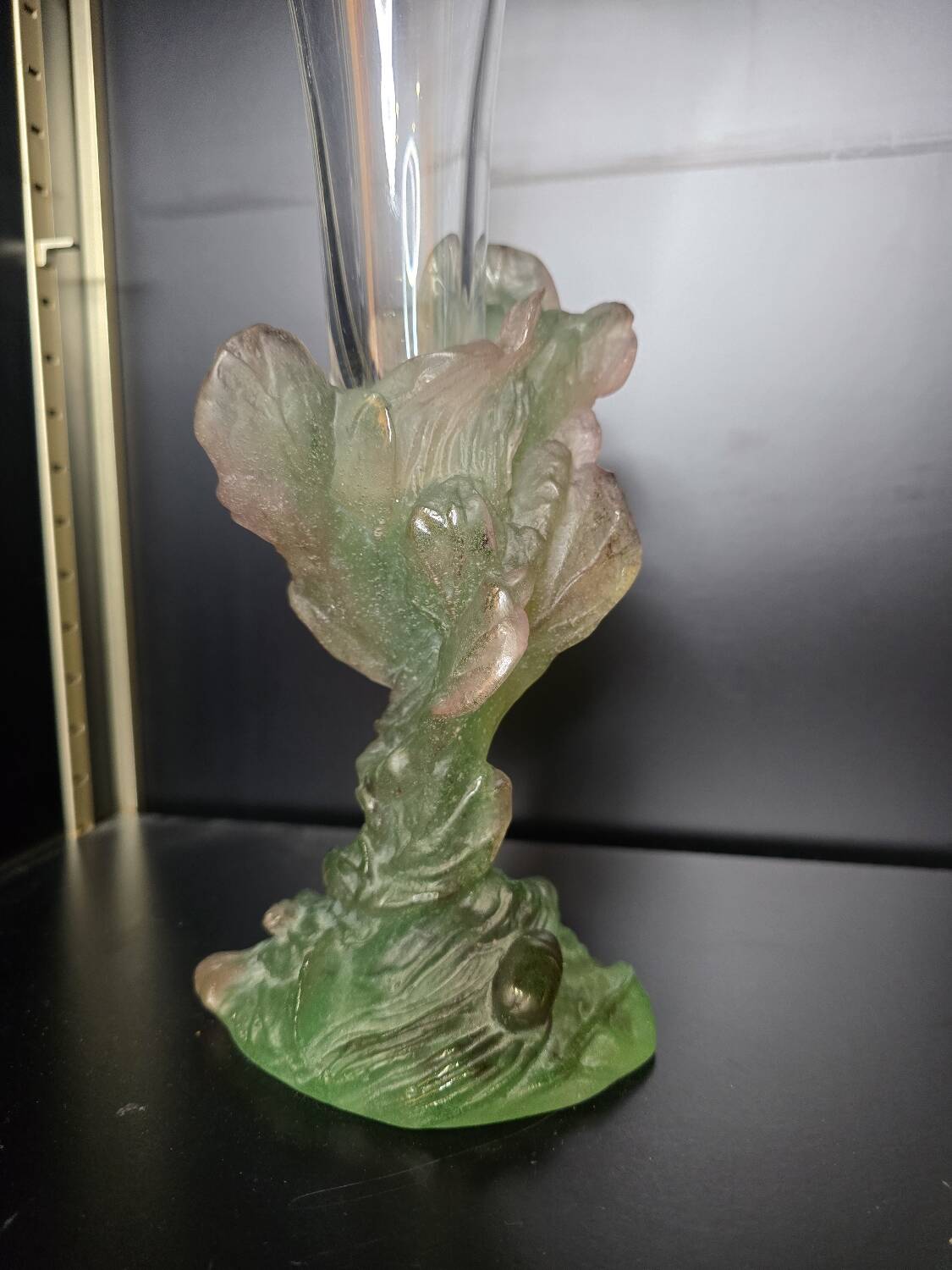 Soliflore "Nature" DAUM in glass paste and crystal, 1988