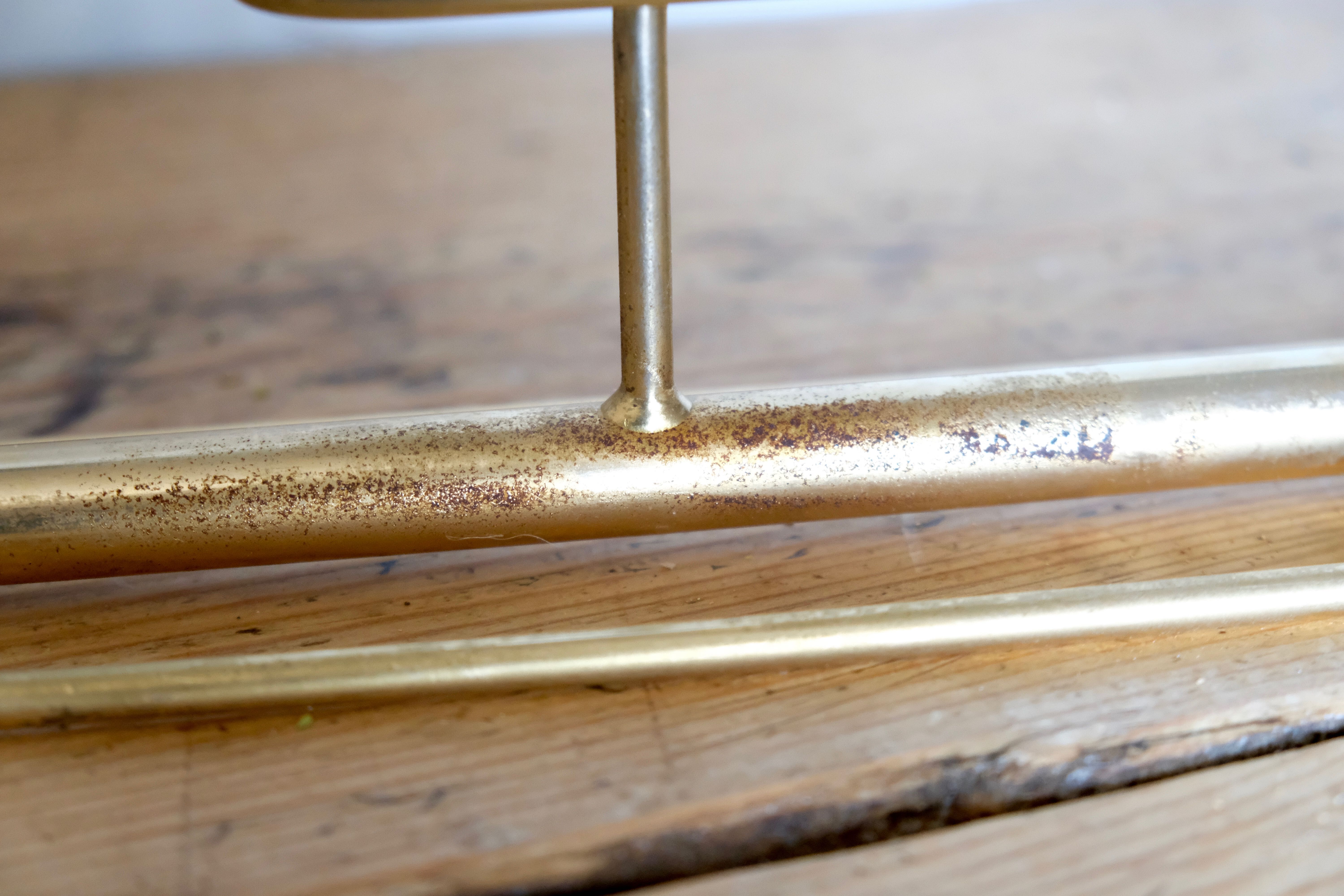 Patère en métal doré des années 50