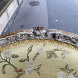 Pair of Louis XV style lacquered wood armchairs