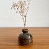 Vintage flamed stoneware vase