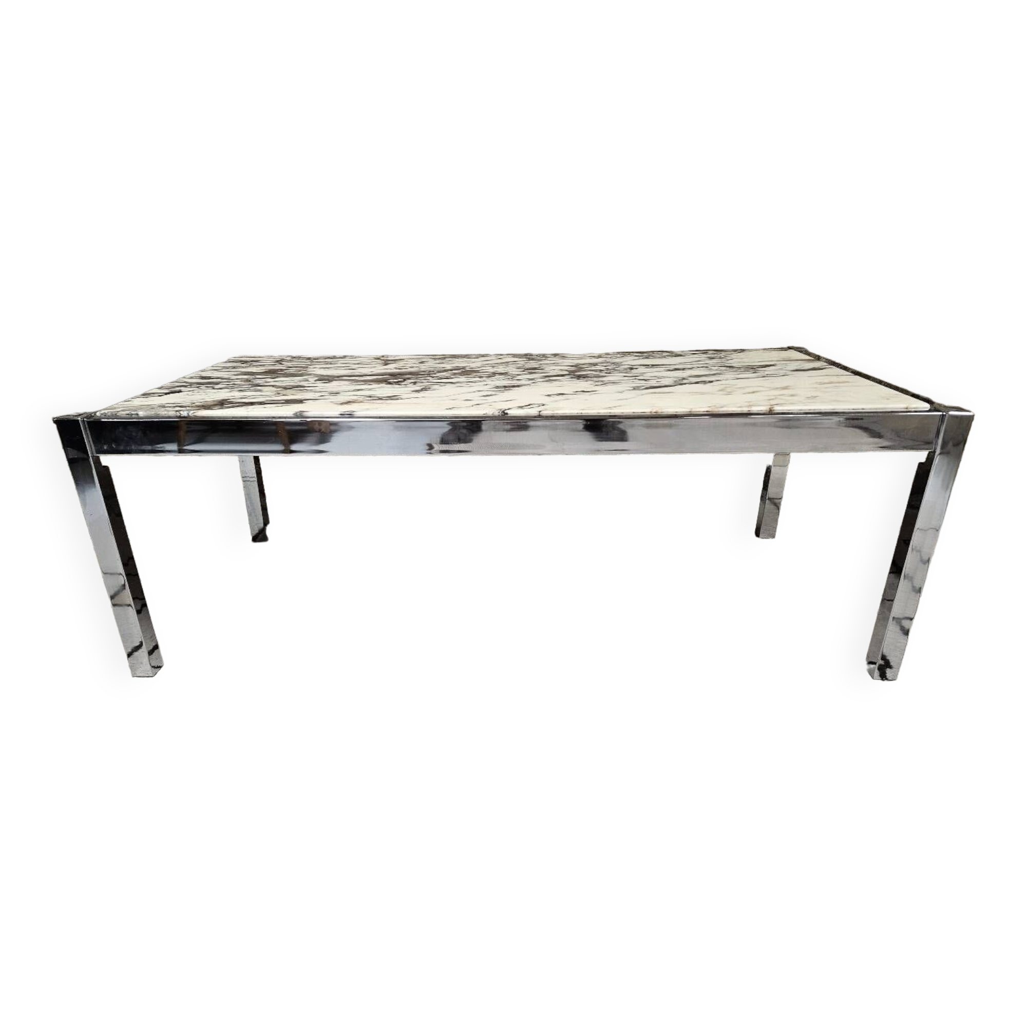 Chrome marble coffee table 1970"vintage