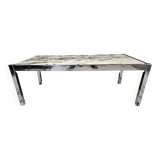 Table basse chromé marble 1970"vintage