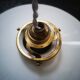Old pendant lamp in white opaline Art Deco 1930 Ø 25 cm