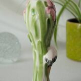Massier style pink flamingo nature slip vase