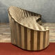 Half-moon shaped cackling sofa in velvet from genoa period napoleon iii