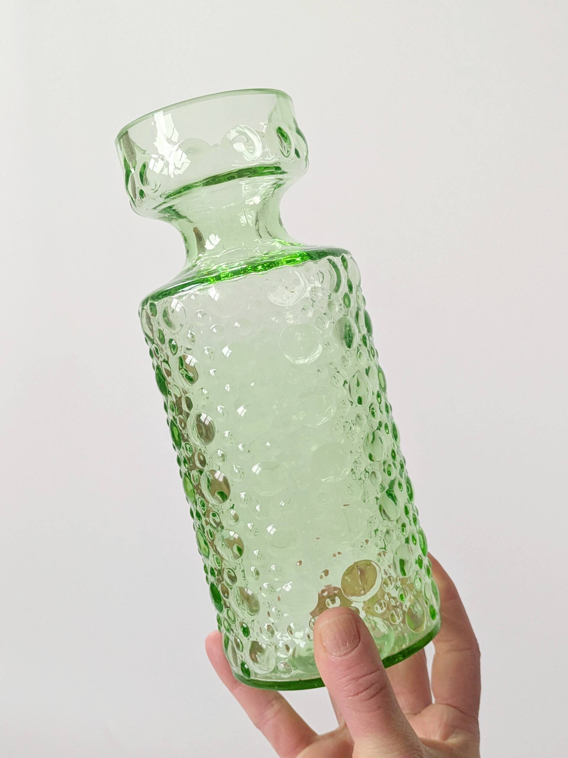 Vase à jacinthe vert, Herbert Kny, Allemagne, années 70