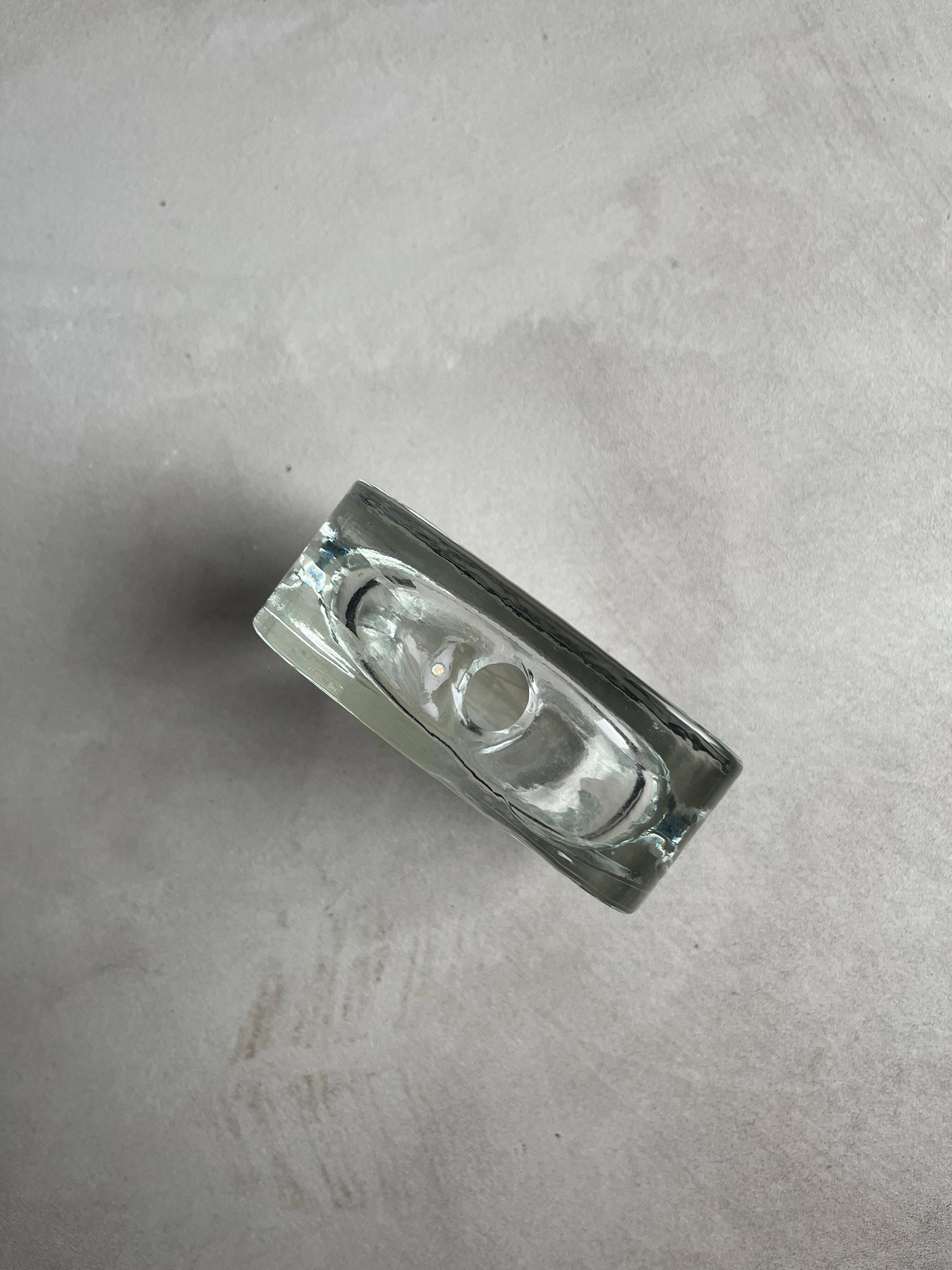 Solifleur Vase in Vintage Design Brutalist Glass 1970s
