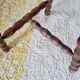 Wooden tripod stools - pair of turned leg bedside tables