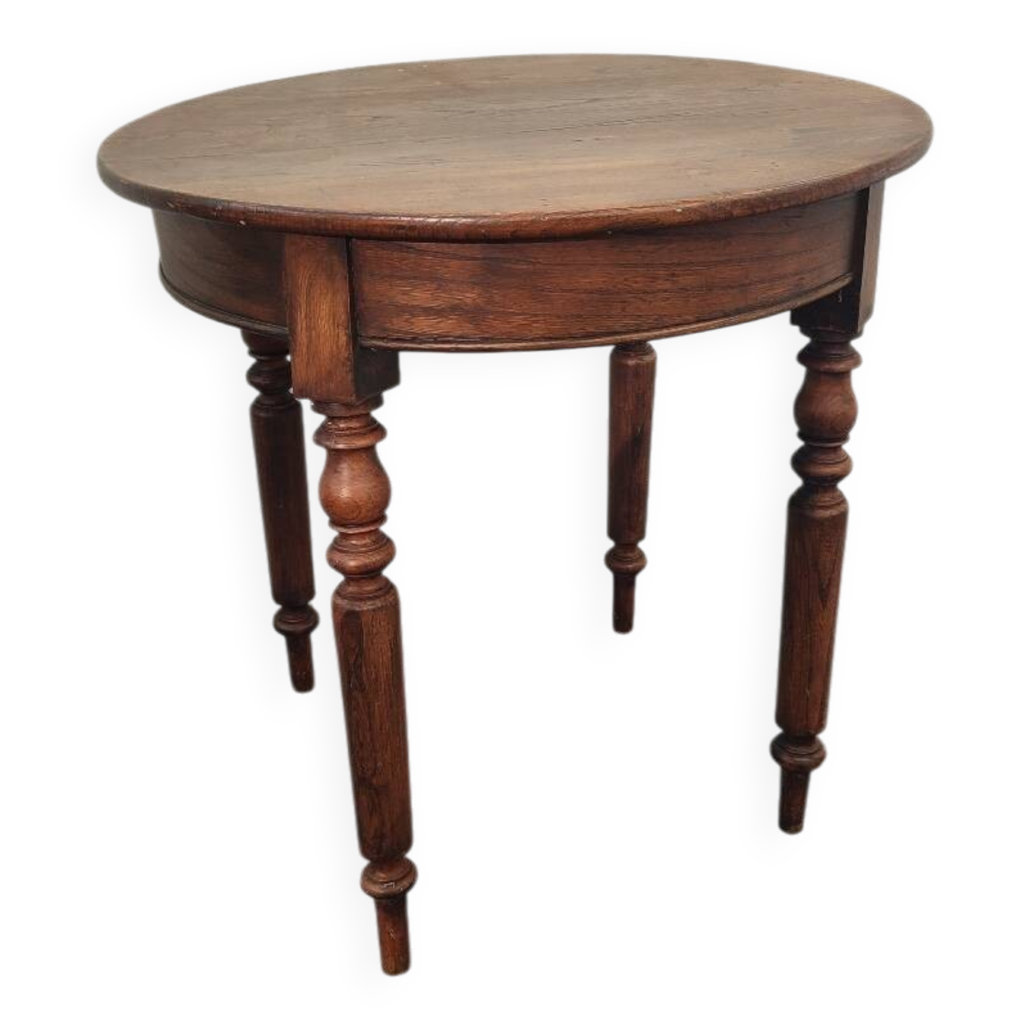 Antique round table 1920 elm