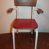 Vintage schoolboy chair in formica and wood