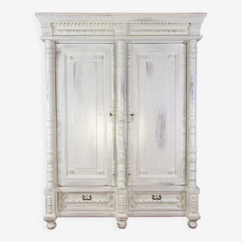 Solid pine 2-door armoire, ca. 1920s