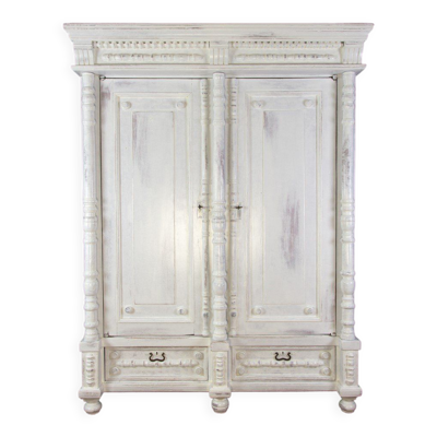 Armoire 2 portes en pin massif, vers les années 1920