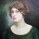 Boyish portrait, hard oil canvas, 1912.