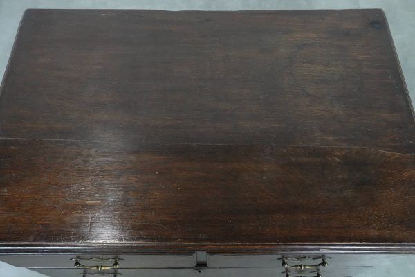Subtle English Antique Oak Chest from the 18th Century