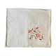 Embroidered white cotton tablecloth