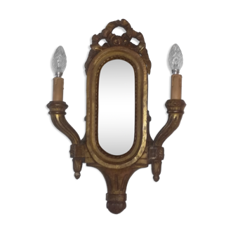 Applique miroir style Louis XVI en bois doré