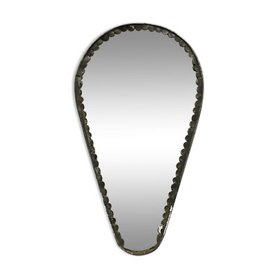 Vitrine de présentation en zinc et porte vitrée