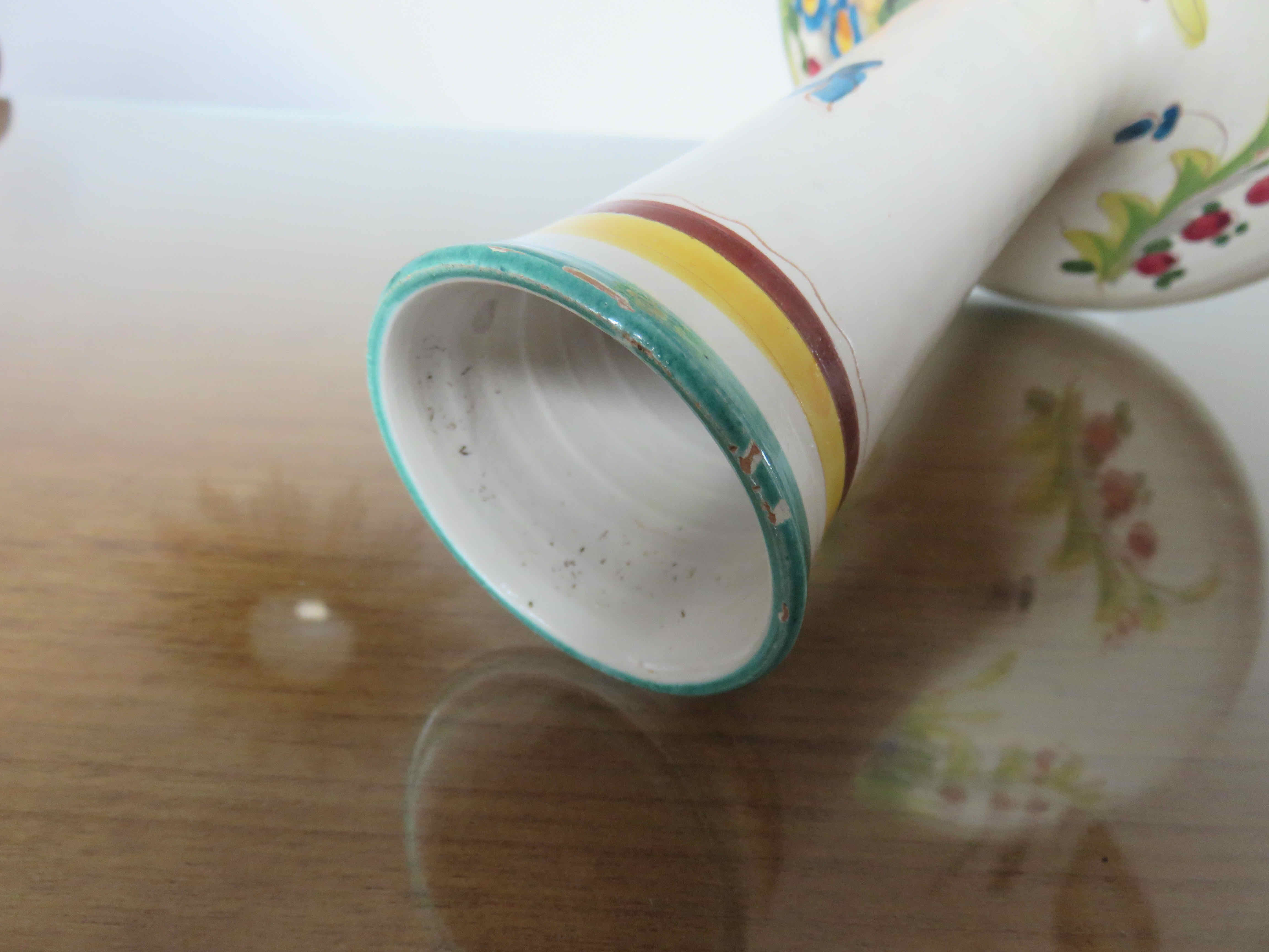 Italy vase in ceramic floral motif 60s