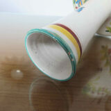 Italy vase in ceramic floral motif 60s