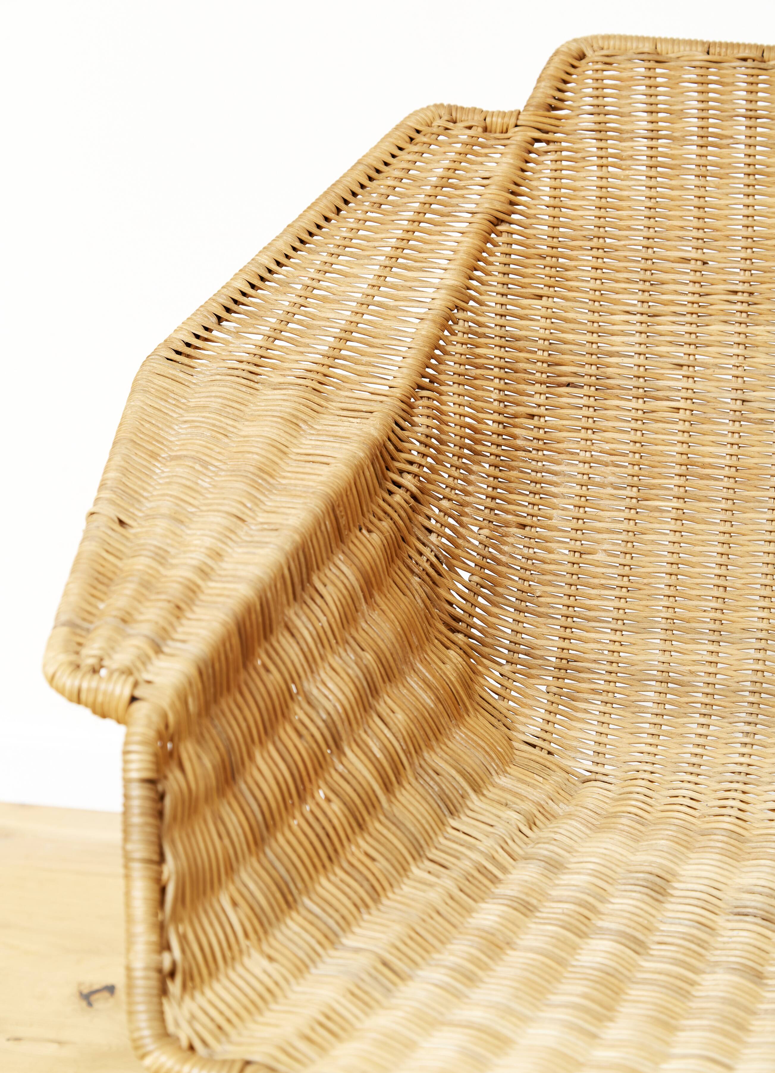 Mid-Century Rattan Lounge Chair